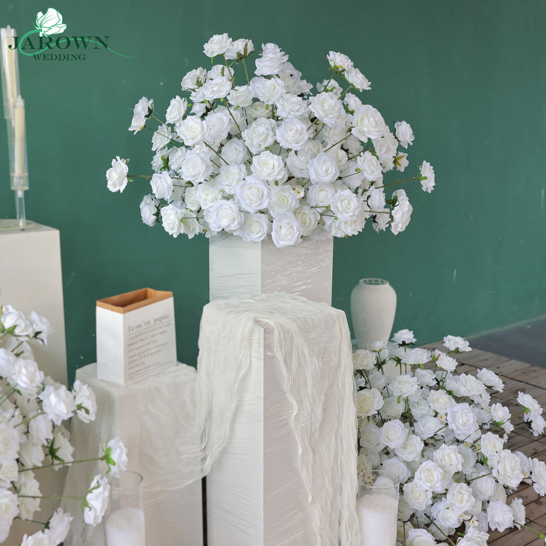 Centerpiece & Aisle in White