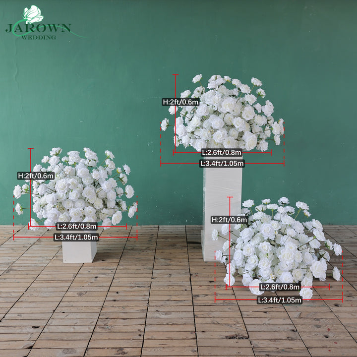 Centerpiece & Aisle in White