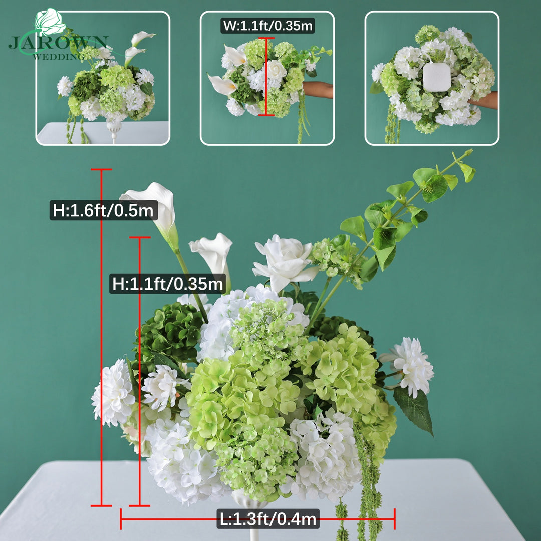 Centerpiece & Aisle in White/Green