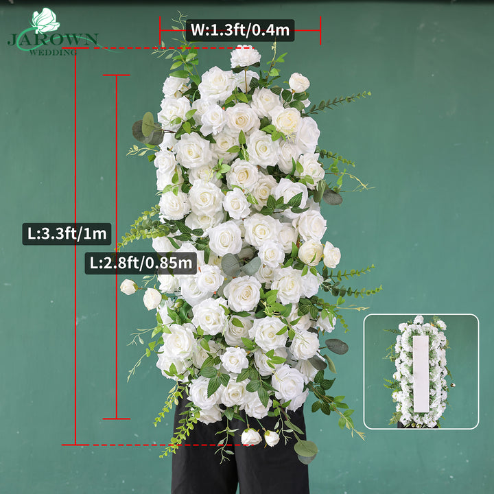 Centerpiece & Candelabra & Aisle & Backdrop Flower in Green/White
