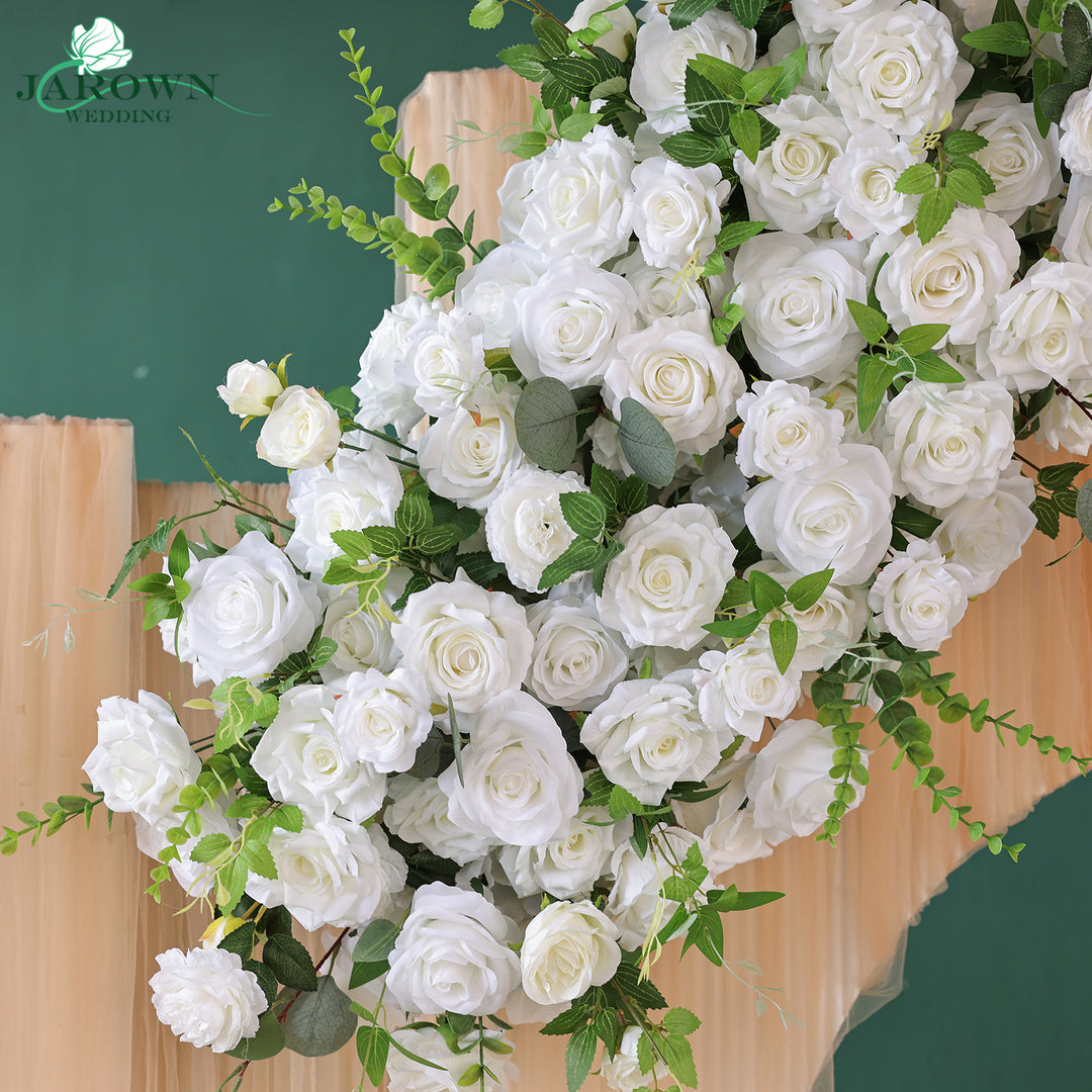 Centerpiece & Candelabra & Aisle & Backdrop Flower in Green/White