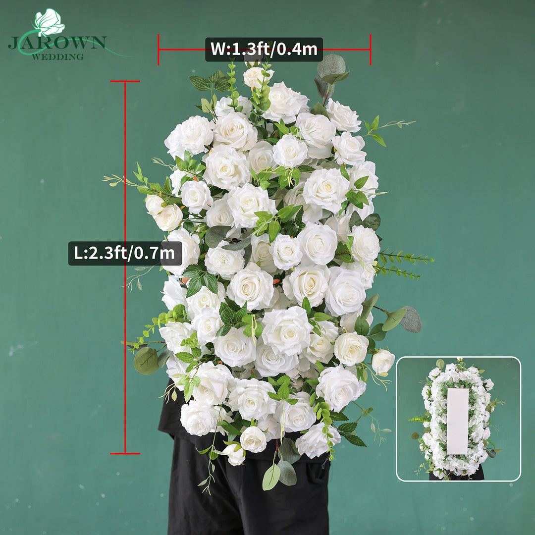 Centerpiece & Candelabra & Aisle & Backdrop Flower in Green/White