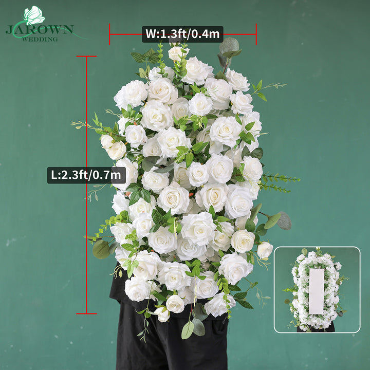 Centerpiece & Candelabra & Aisle & Backdrop Flower in Green/White
