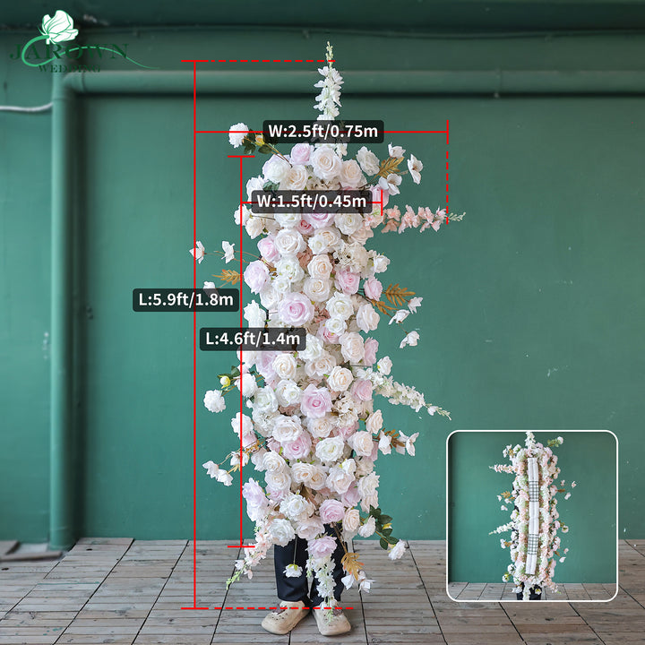 Centerpiece & Candelabra & Aisle & Backdrop Flower in Pink/White