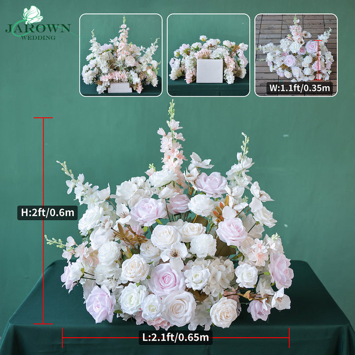 Centerpiece & Candelabra & Aisle & Backdrop Flower in Pink/White