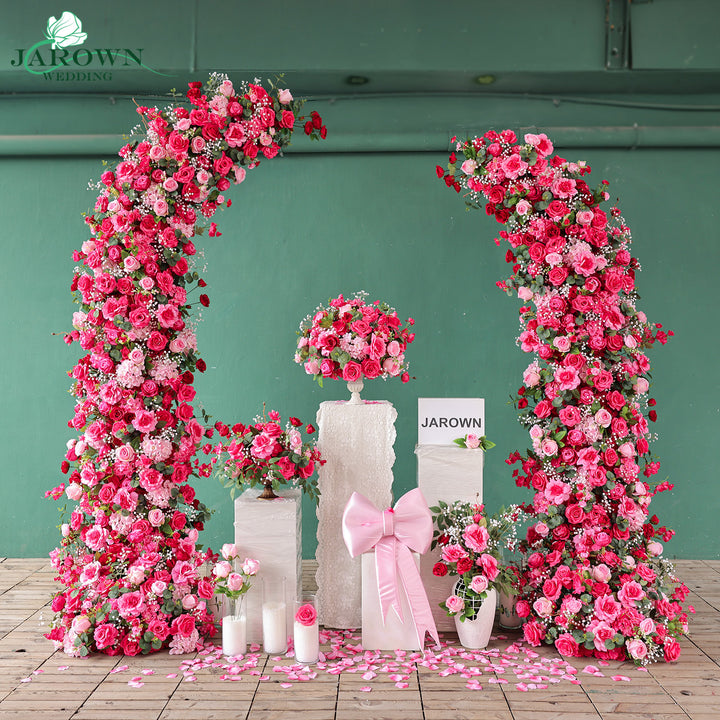 Centerpiece &amp; Open-Ended Flower Arch in Pink/Green