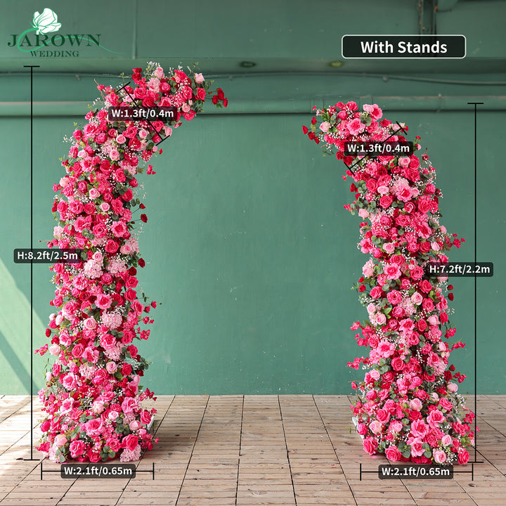 Centerpiece &amp; Open-Ended Flower Arch in Pink/Green