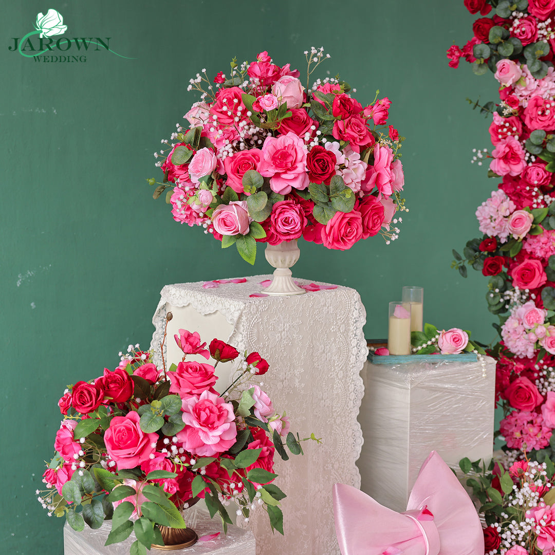 Centerpiece &amp; Open-Ended Flower Arch in Pink/Green