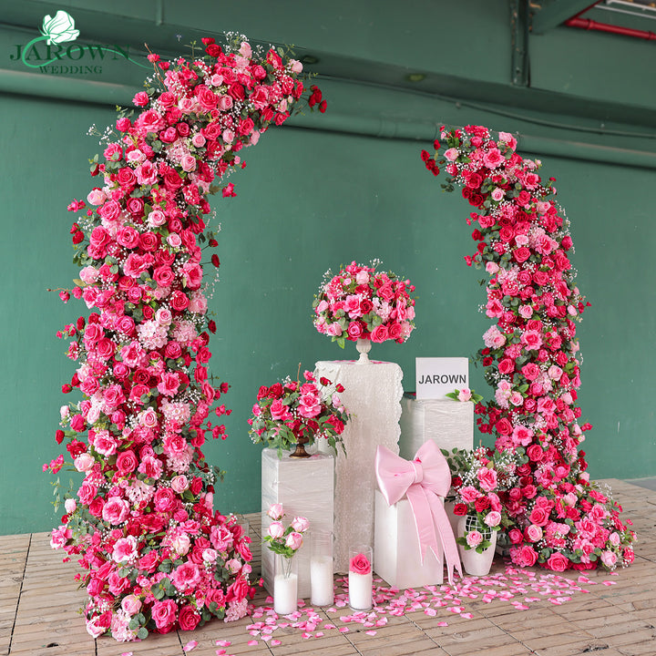 Centerpiece &amp; Open-Ended Flower Arch in Pink/Green