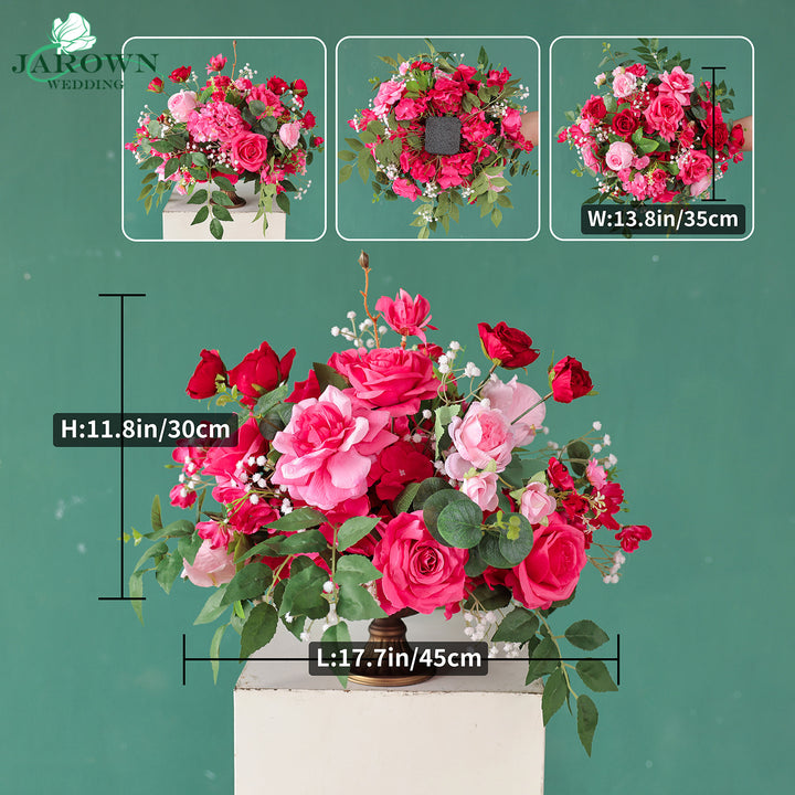 Centerpiece &amp; Open-Ended Flower Arch in Pink/Green