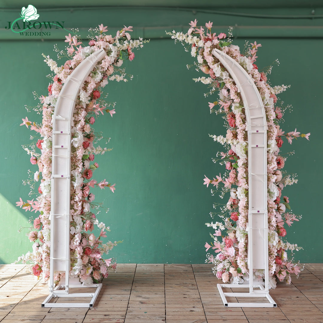 Centerpiece & Open-Ended Flower Arch in Pink/White