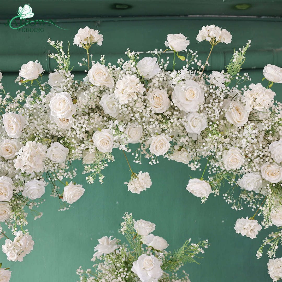 Centerpiece & Round Flower Arch in White