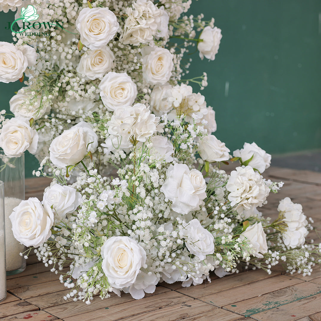 Centerpiece & Round Flower Arch in White