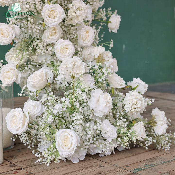 Centerpiece & Round Flower Arch in White