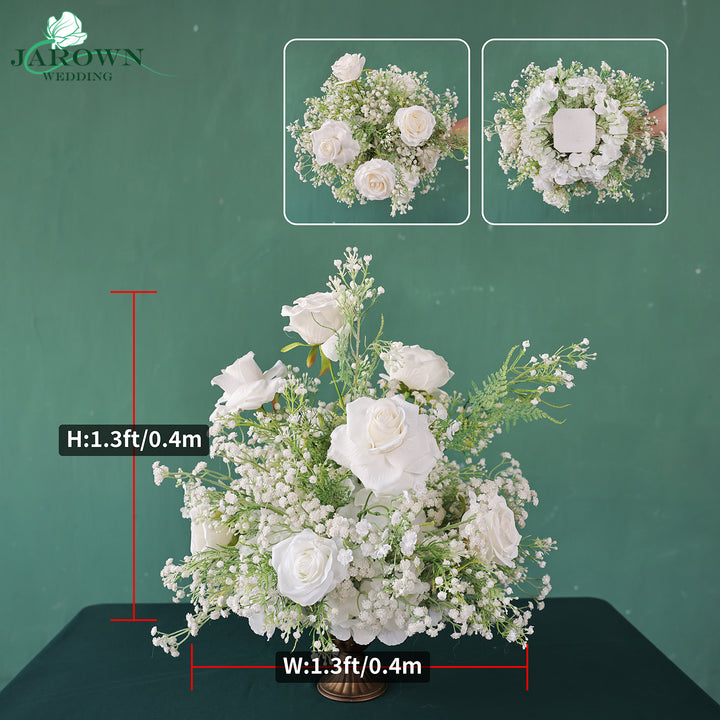 Centerpiece & Round Flower Arch in White