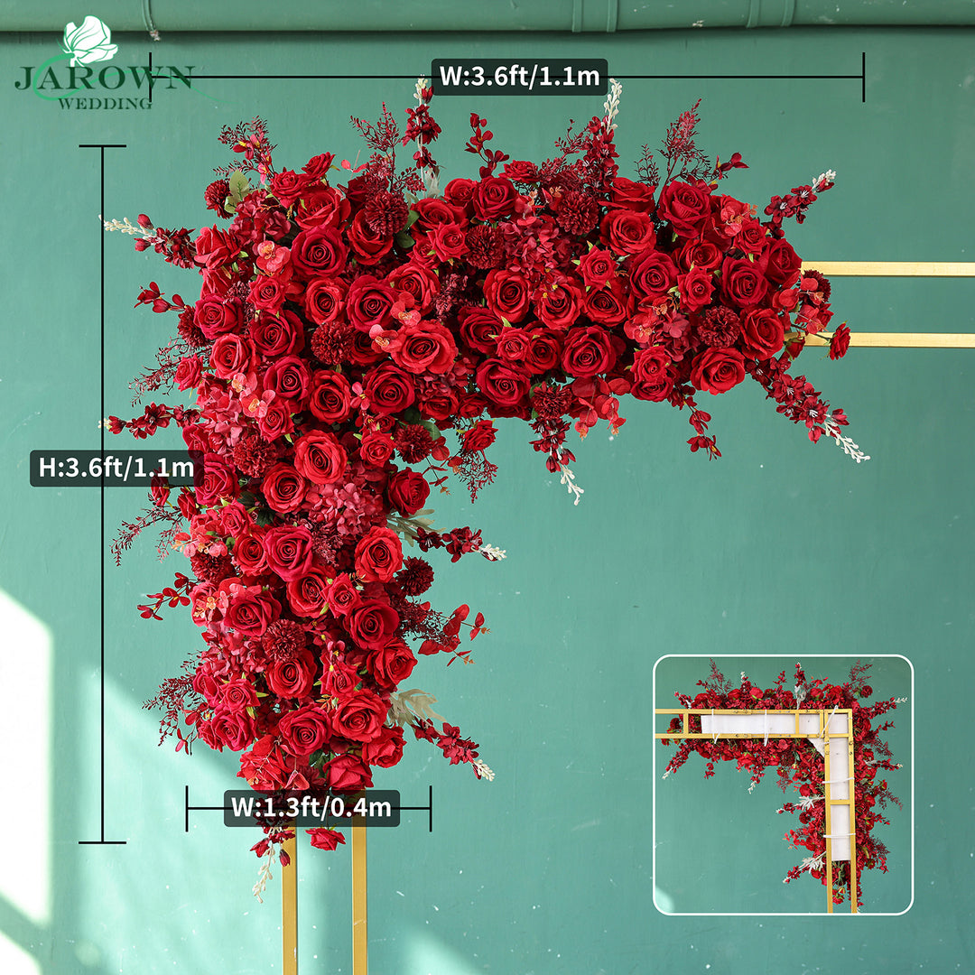 Centerpiece & Runner & Backdrop Flower in Red