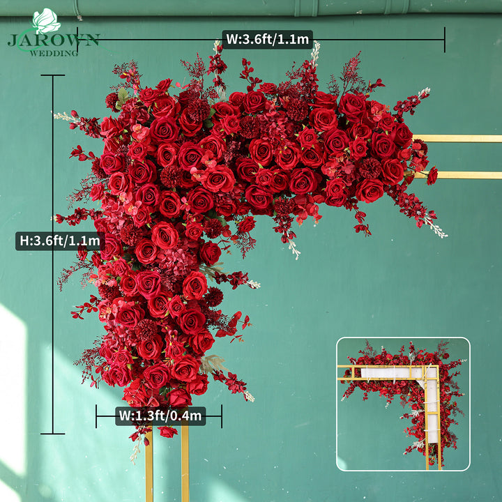 Centerpiece & Runner & Backdrop Flower in Red