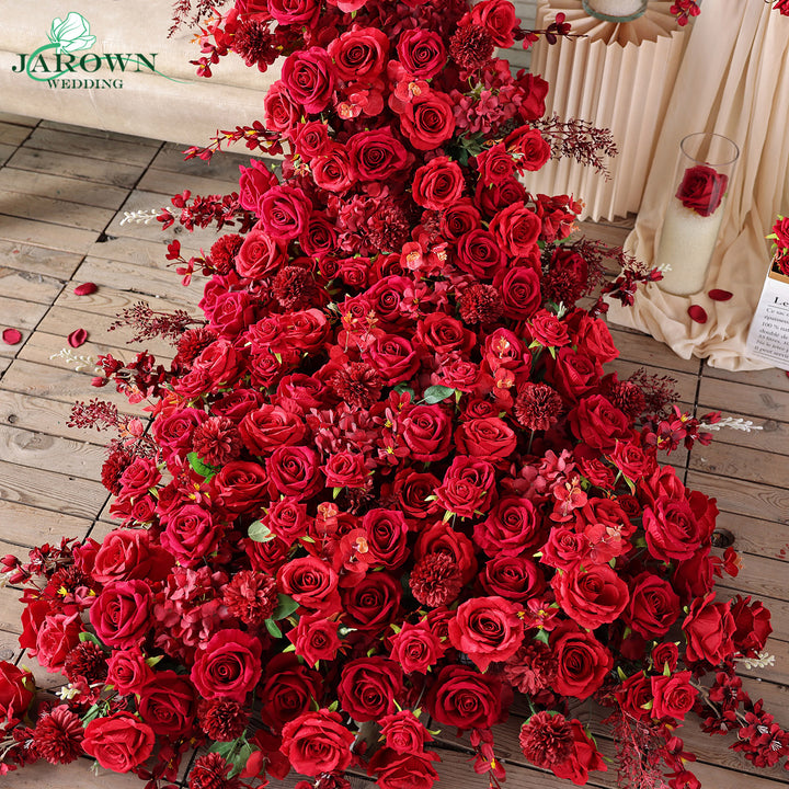 Centerpiece & Runner & Backdrop Flower in Red