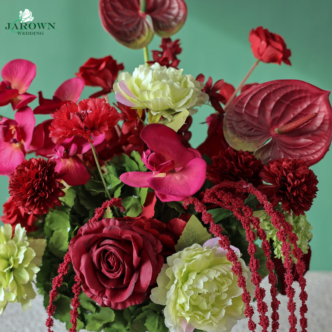 Centerpiece in Burgundy/Red/Green