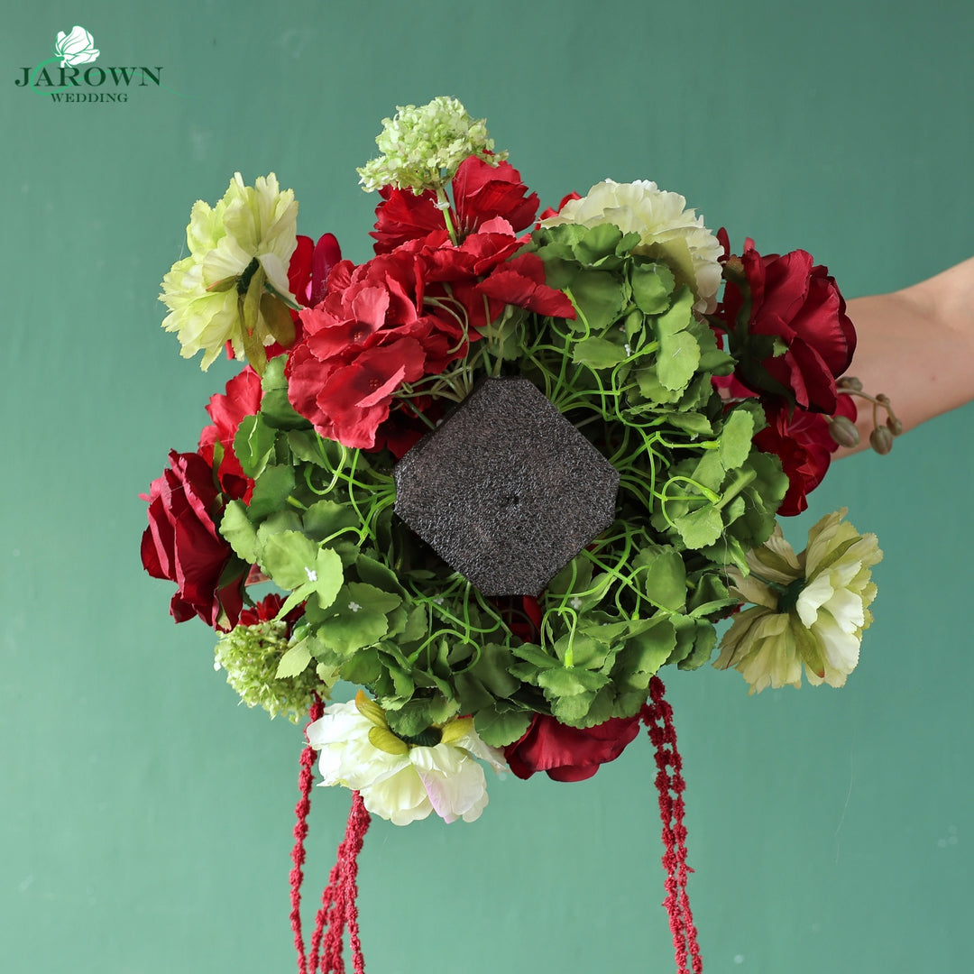 Centerpiece in Burgundy/Red/Green