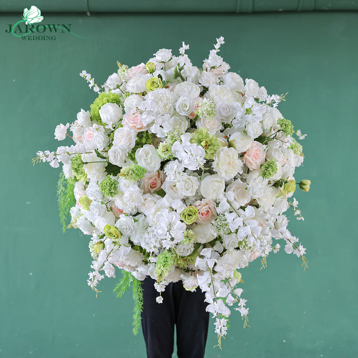 Centerpiece in White/Green/Pink