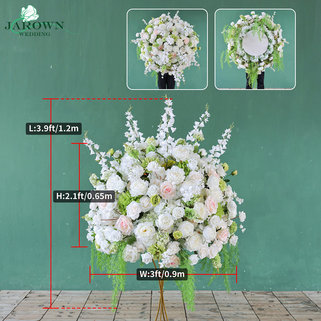 Centerpiece in White/Green/Pink