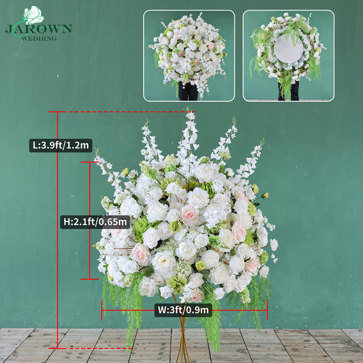 Centerpiece in White/Green/Pink