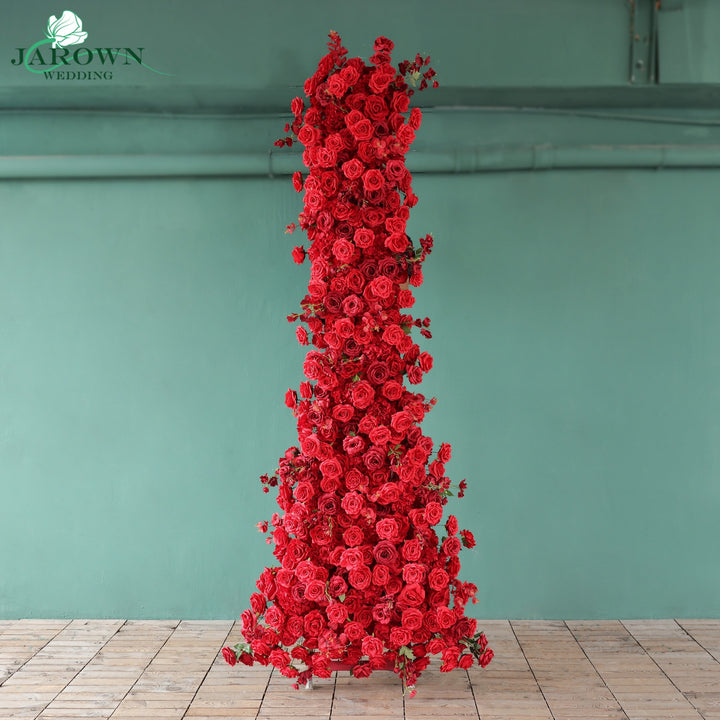 Curtain Runner Flowers in Red