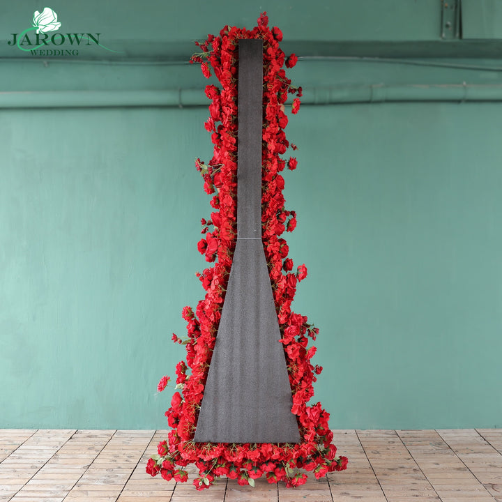 Curtain Runner Flowers in Red