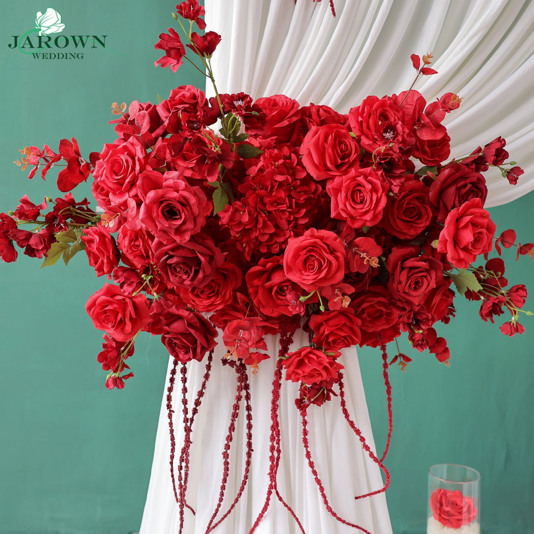 Curtain Runner Flowers in Red