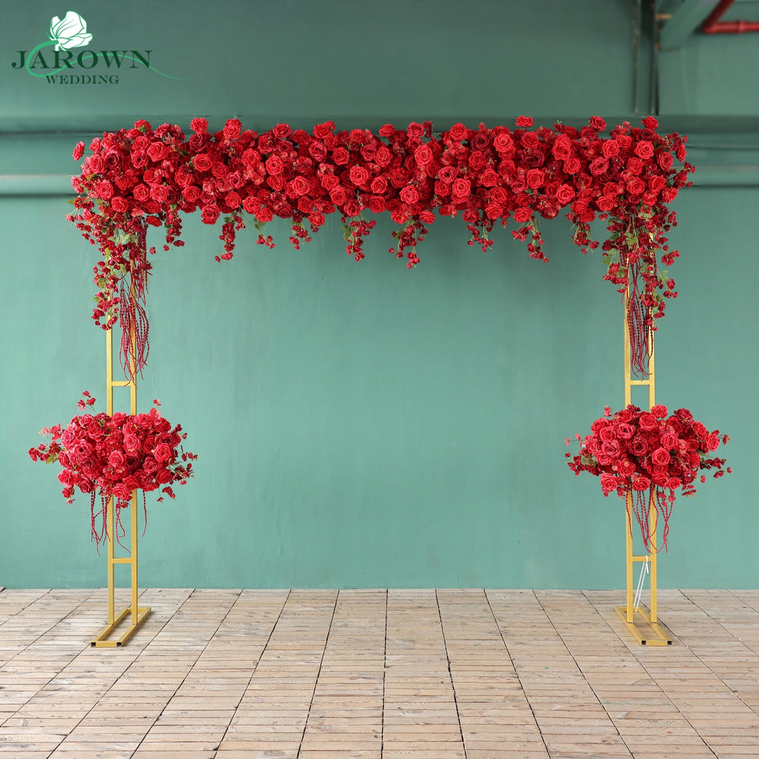Curtain Runner Flowers in Red