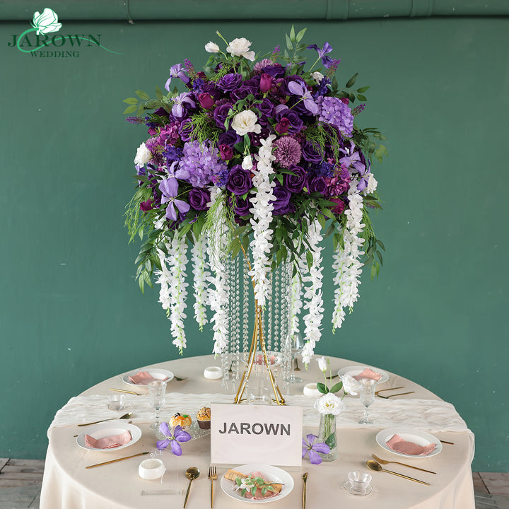 Centerpiece in Purple/White/Green
