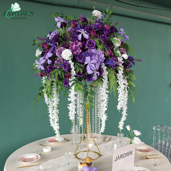 Centerpiece in Purple/White/Green