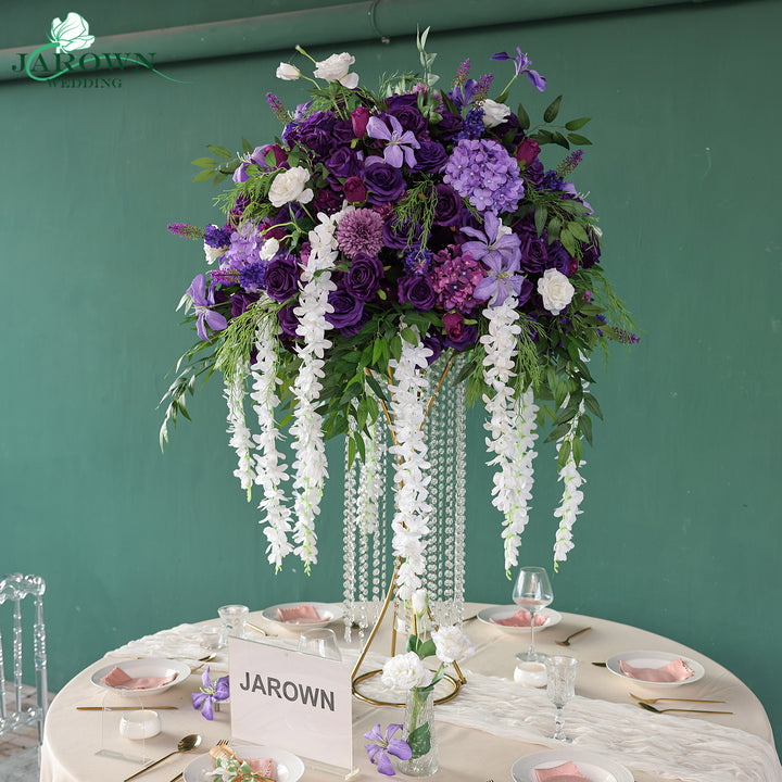 Centerpiece in Purple/White/Green