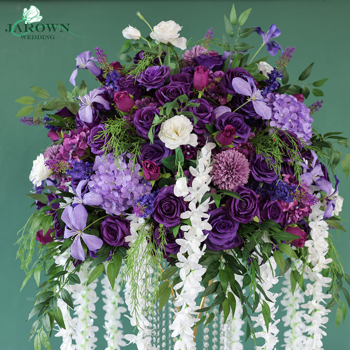 Centerpiece in Purple/White/Green