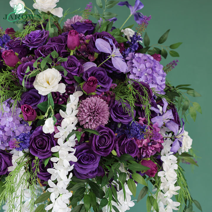 Centerpiece in Purple/White/Green