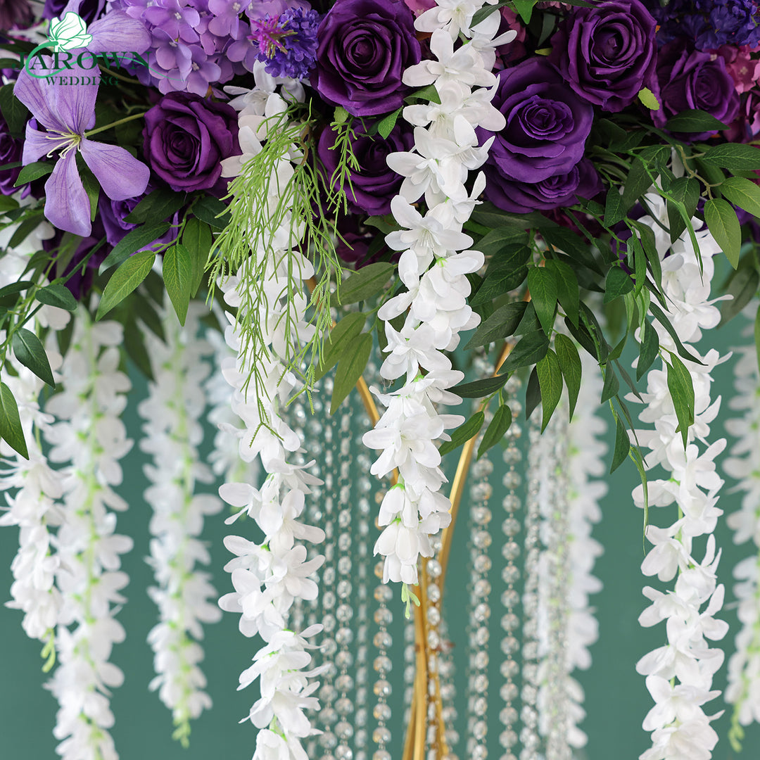 Centerpiece in Purple/White/Green