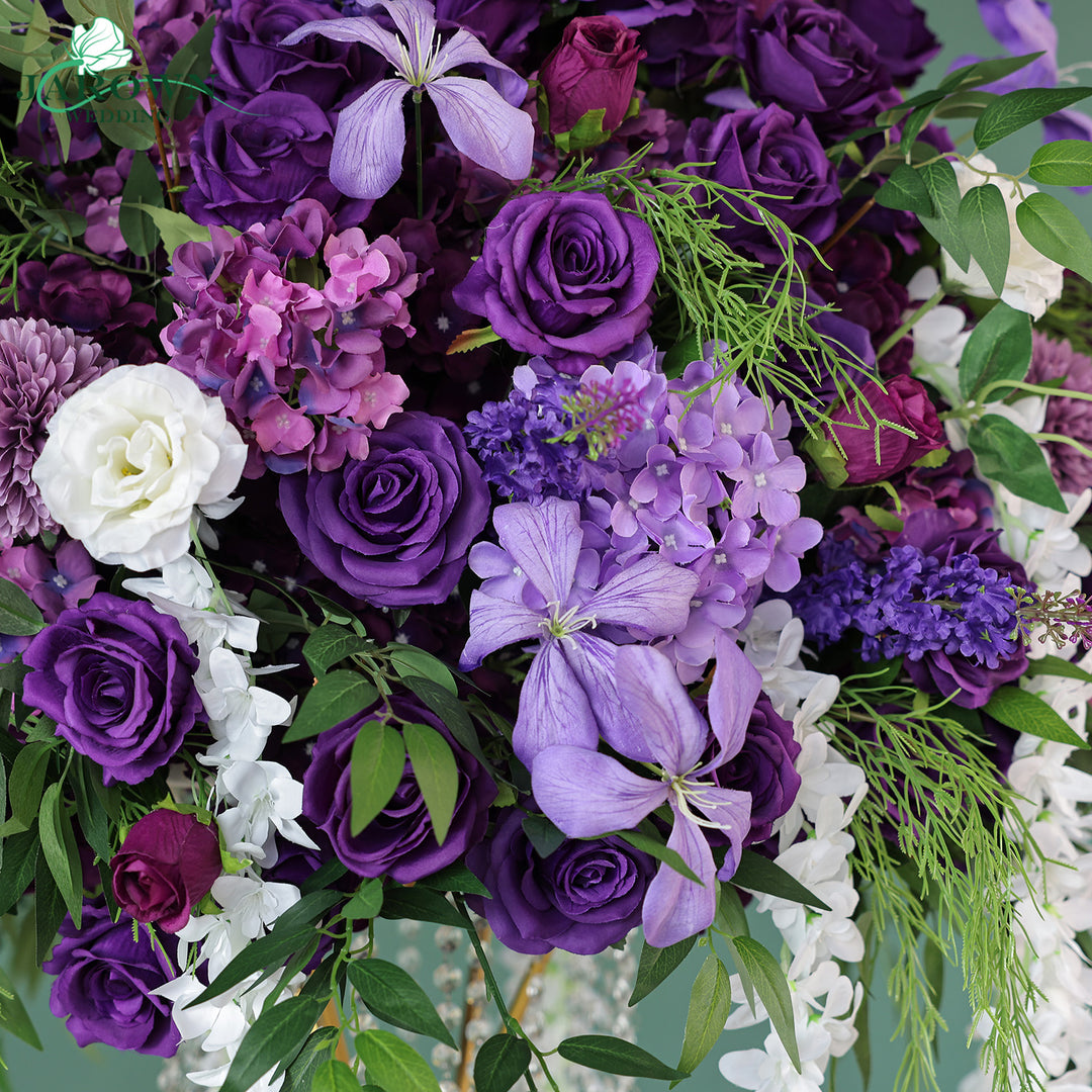 Centerpiece in Purple/White/Green