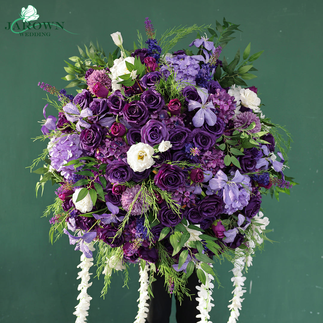 Centerpiece in Purple/White/Green