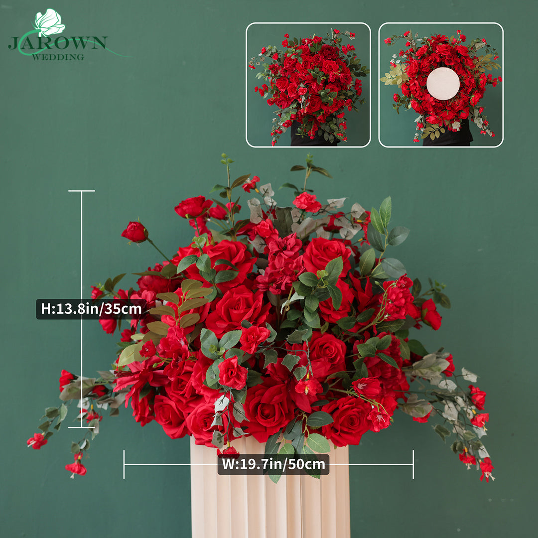 Centerpiece & Candelabra & Aisle in Red/Green