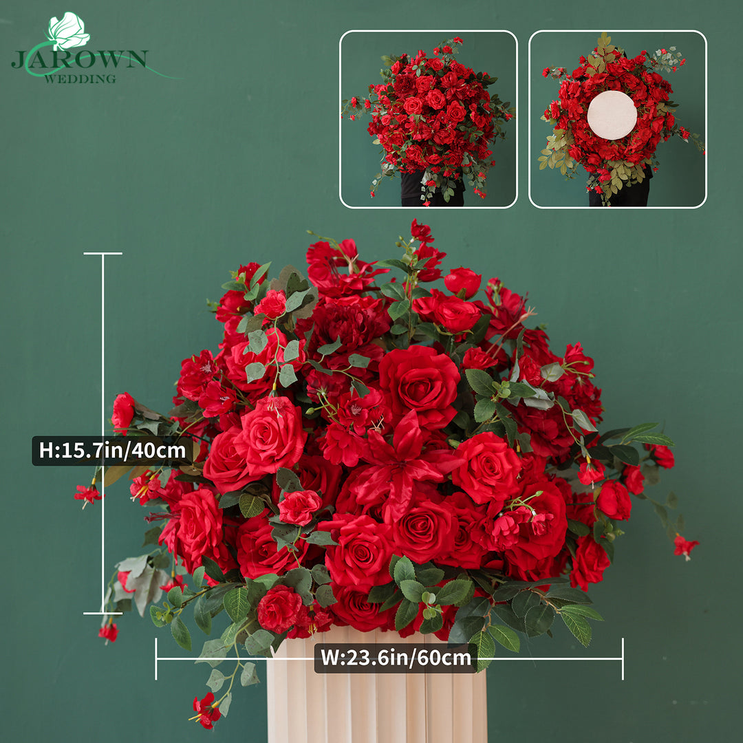 Centerpiece & Candelabra & Aisle in Red/Green