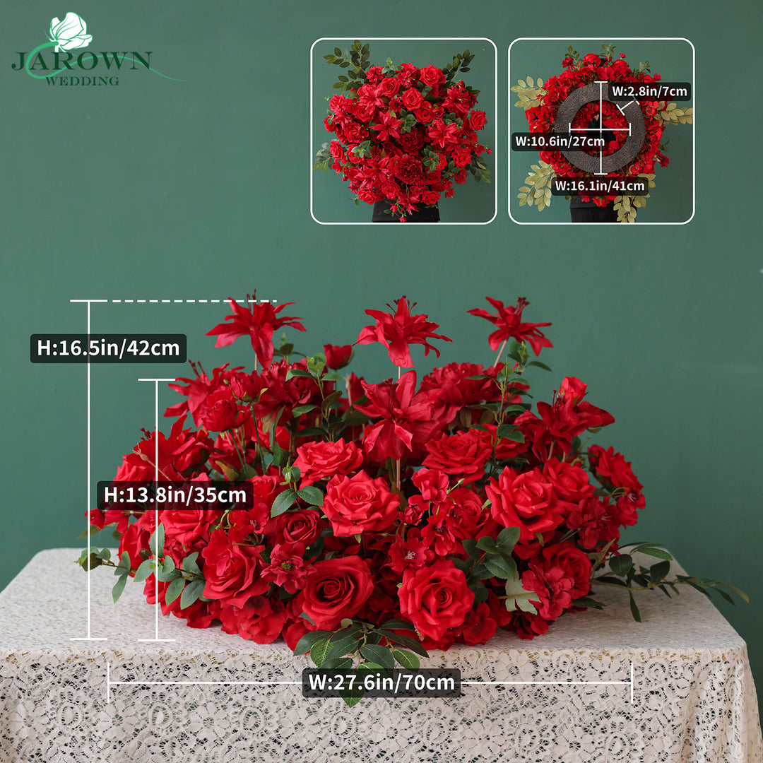 Centerpiece & Candelabra & Aisle in Red/Green