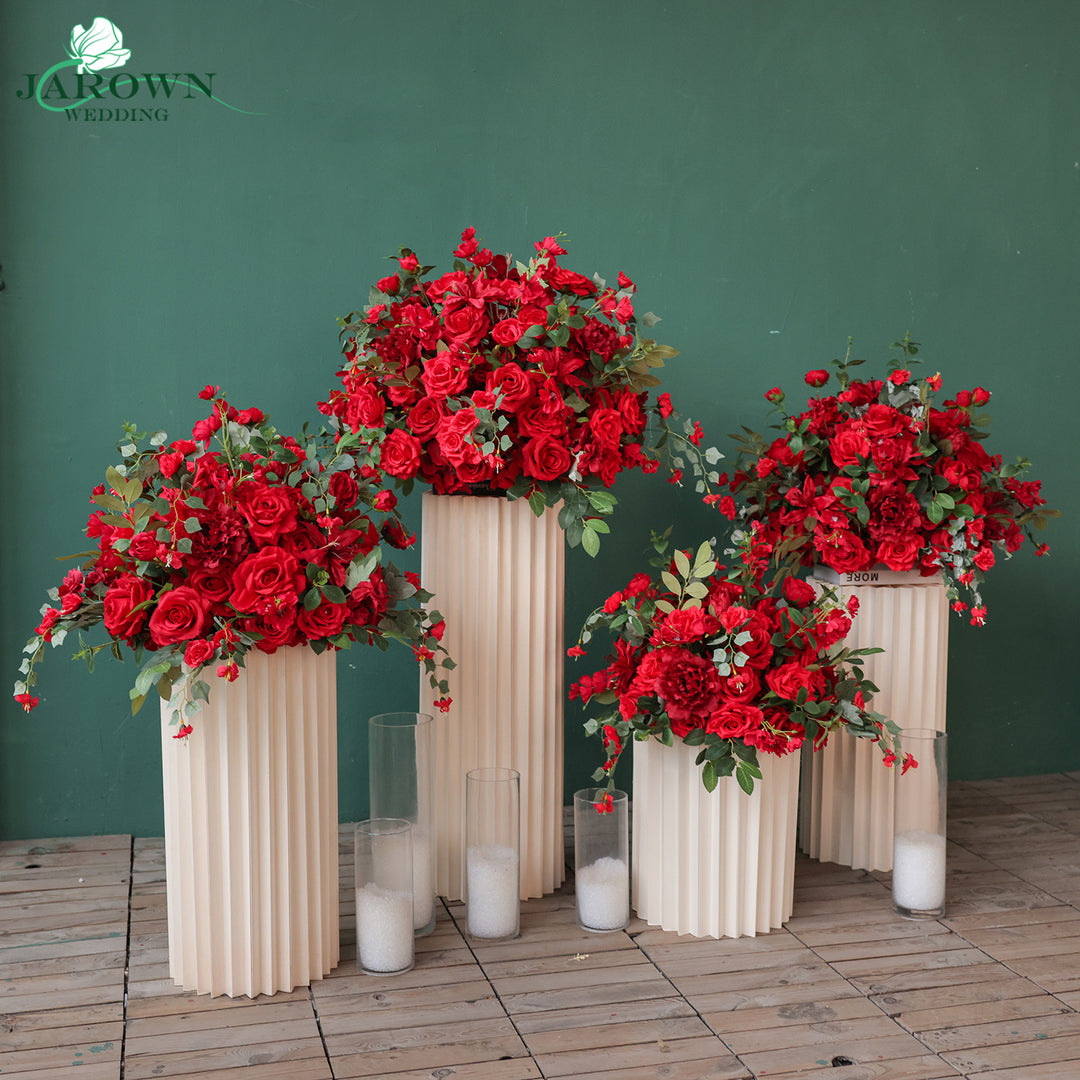 Centerpiece & Candelabra & Aisle in Red/Green