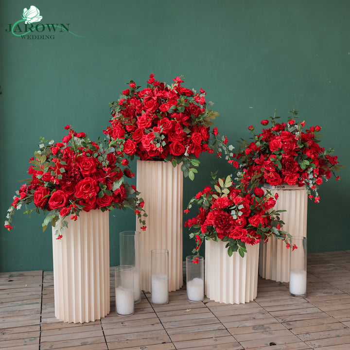 Centerpiece & Candelabra & Aisle in Red/Green