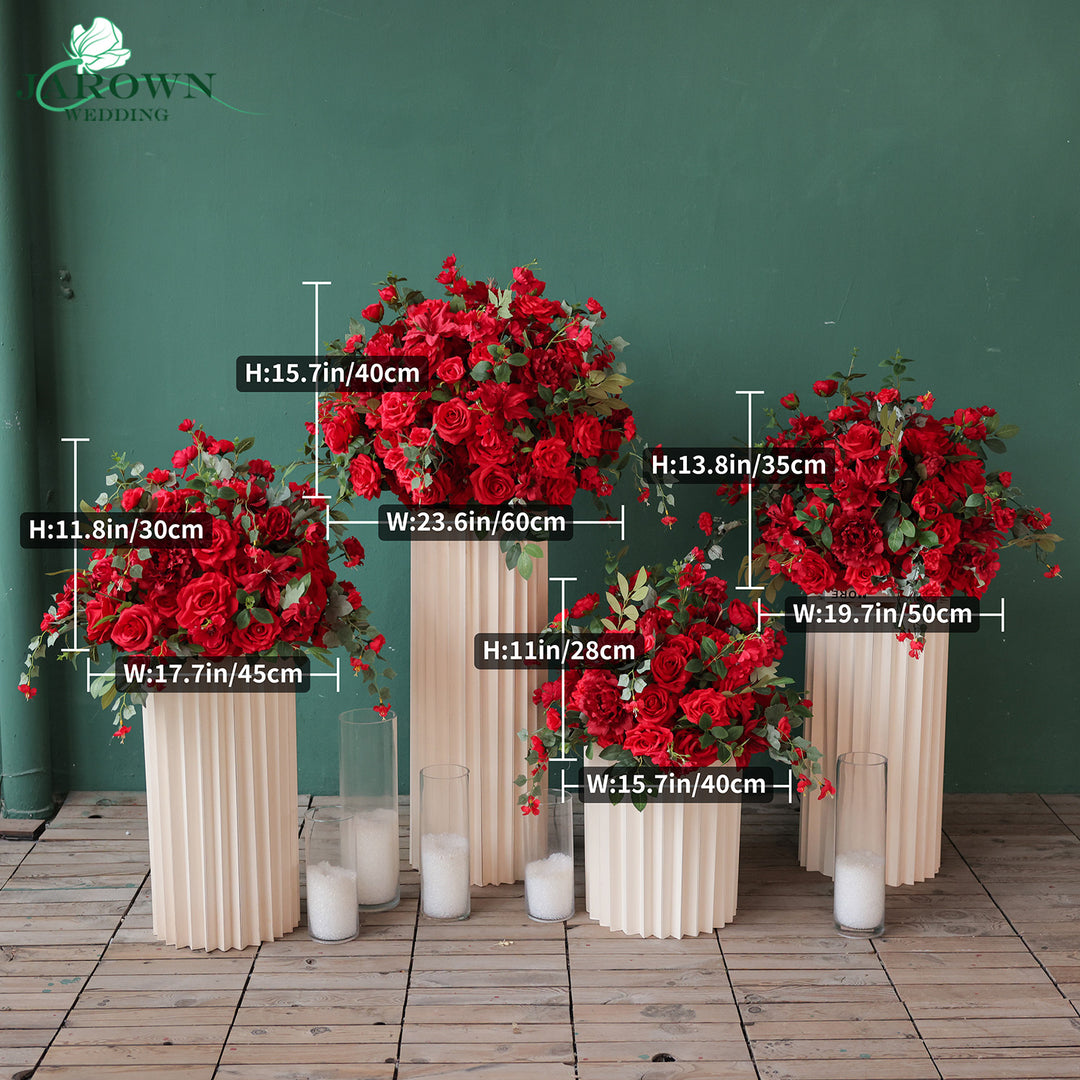 Centerpiece & Candelabra & Aisle in Red/Green