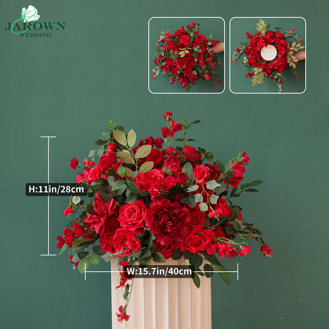 Centerpiece & Candelabra & Aisle in Red/Green