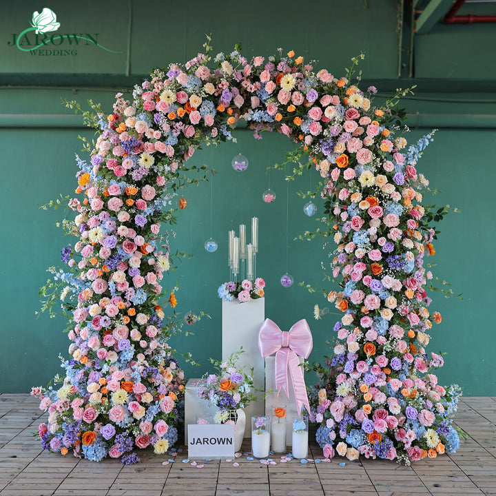 Double-Sided Round Flower Arch in Colorful