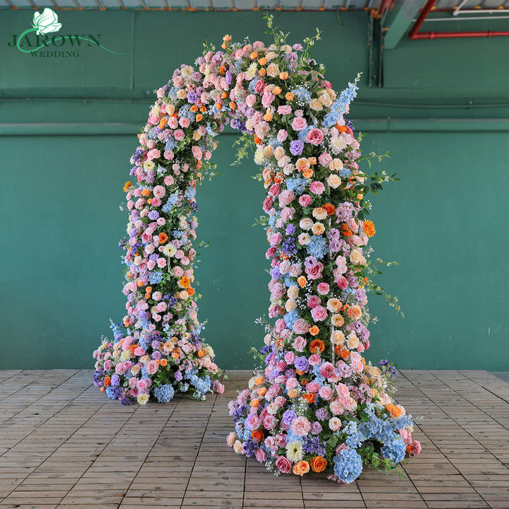 Double-Sided Round Flower Arch in Colorful