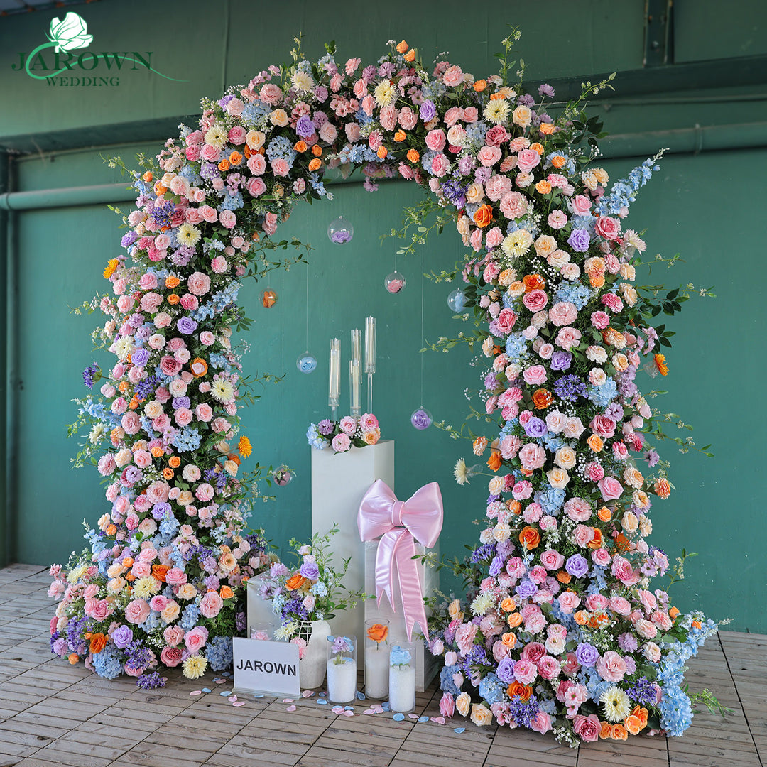 Double-Sided Round Flower Arch in Colorful