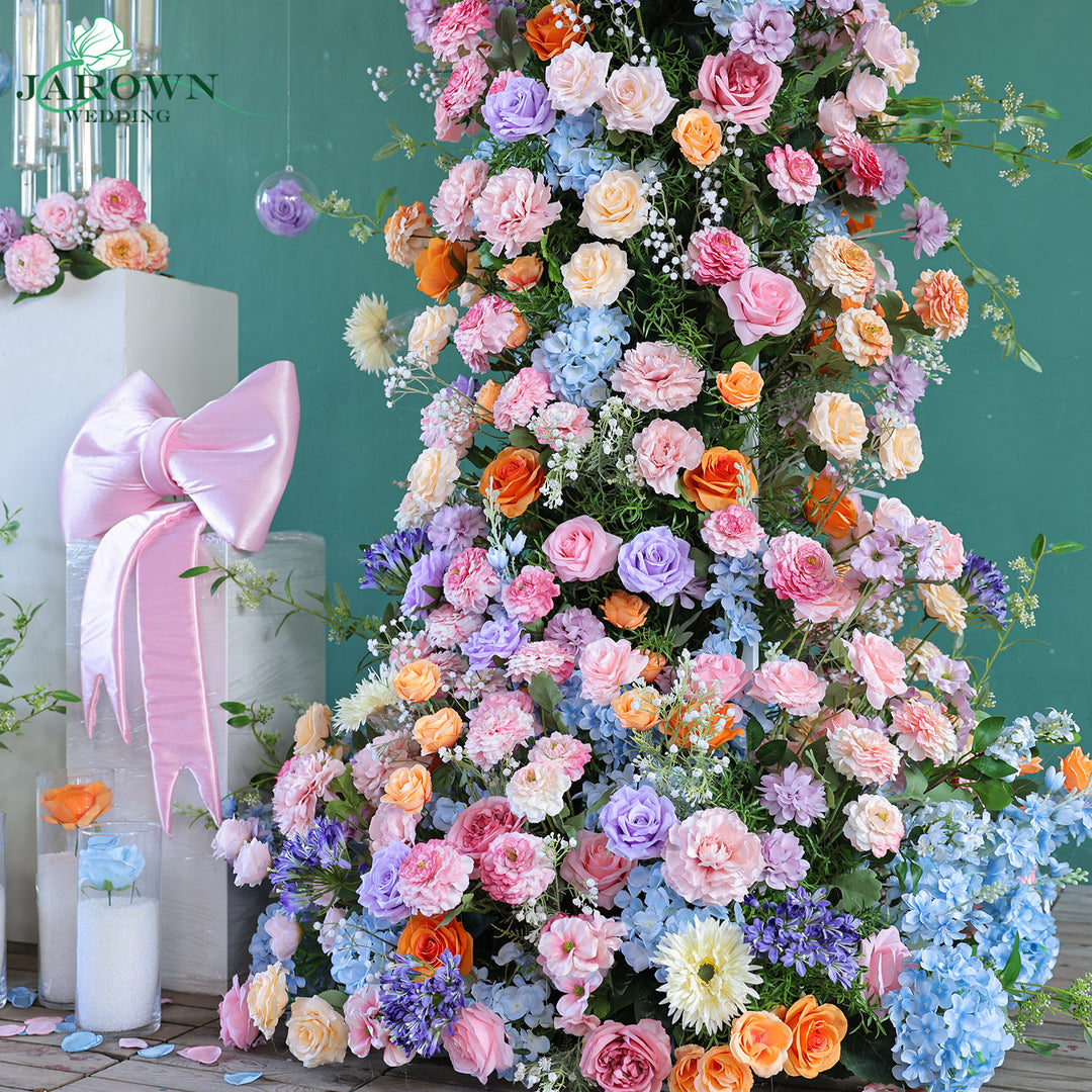 Double-Sided Round Flower Arch in Colorful